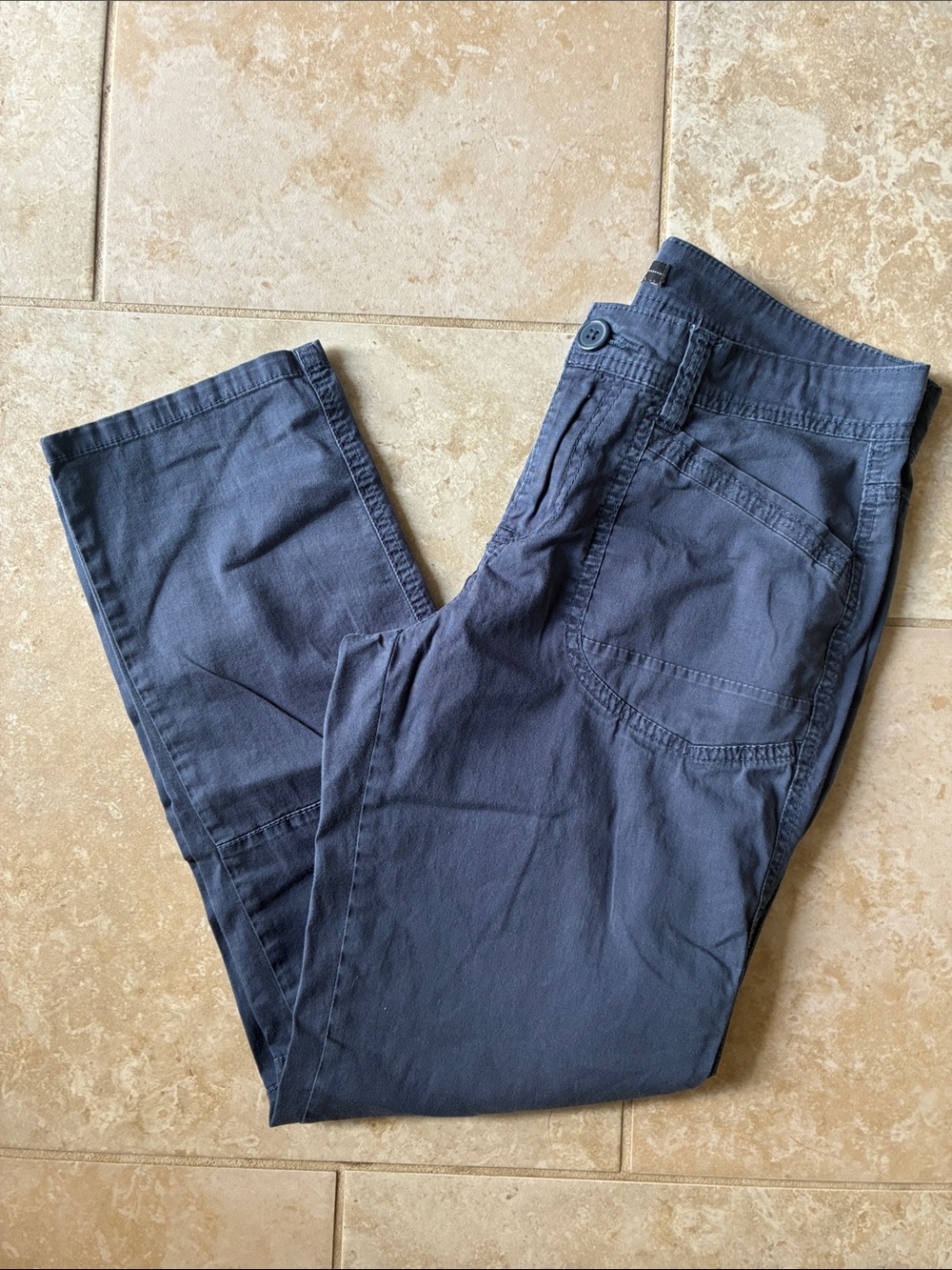 Women’s Navy Cotton Chinos – Casual Straight Leg